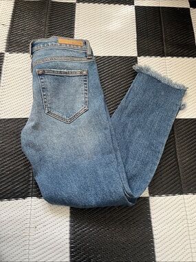 Cello Blue Frayed Hem Jeans